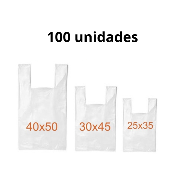 Sacola Plástica Branca (100 unid.)